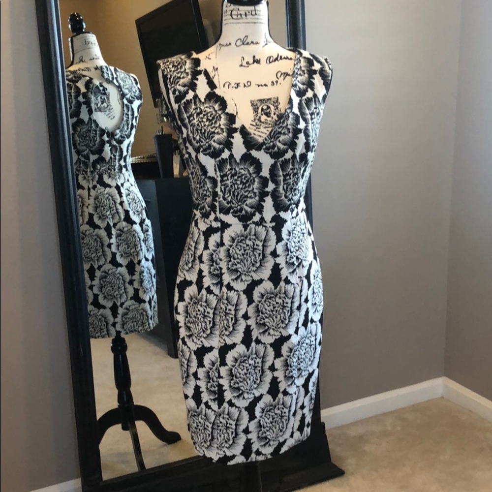 Plenty Tracy Reese Black and White Floral Dress